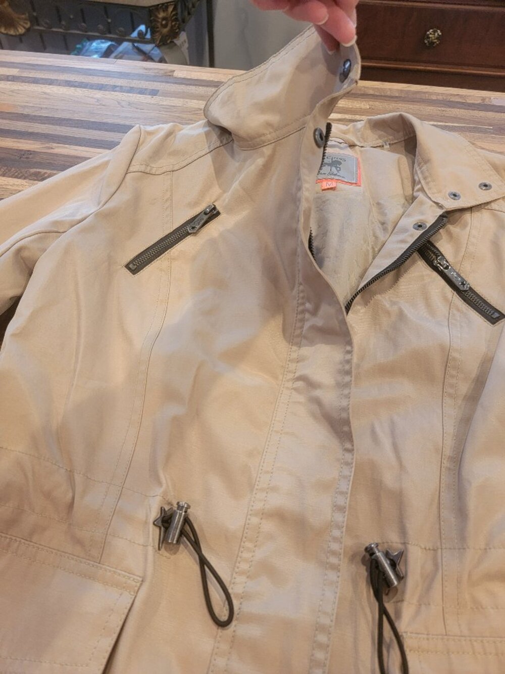 Circus by Sam Edelman Khaki Tan Utility Moto Jacket - Picture 6 of 11
